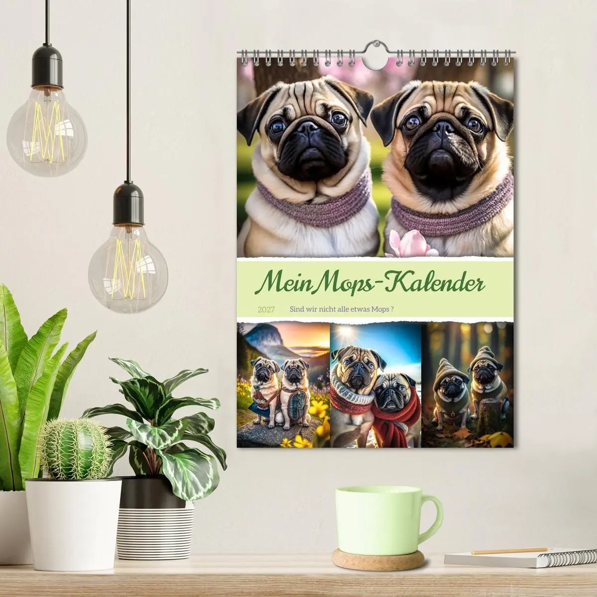 Bild: 9783569313644 | Mein Mops-Kalender (Wandkalender 2027 DIN A4 hoch), CALVENDO...