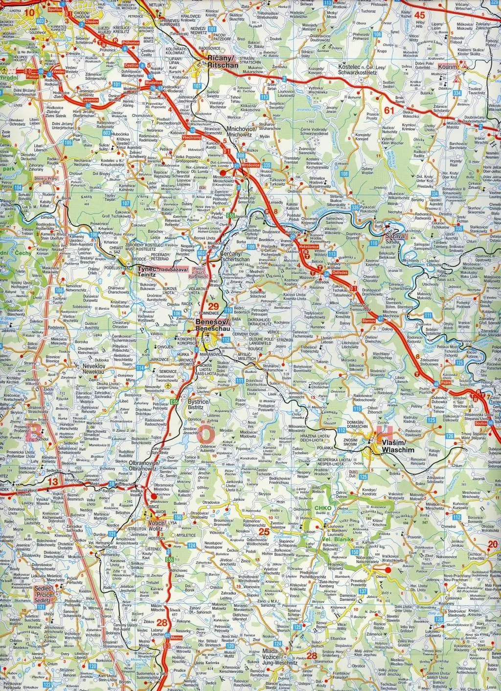 Bild: 9783931103644 | Tschechien - Straßenkarte Mittelboehmen 1 : 200 000 | Prag-Iglau-Znaim