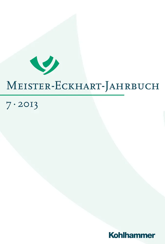 Cover: 9783170233744 | 2013 | Band 7 (2013): Meister Eckhart im Original | Löser (u. a.)
