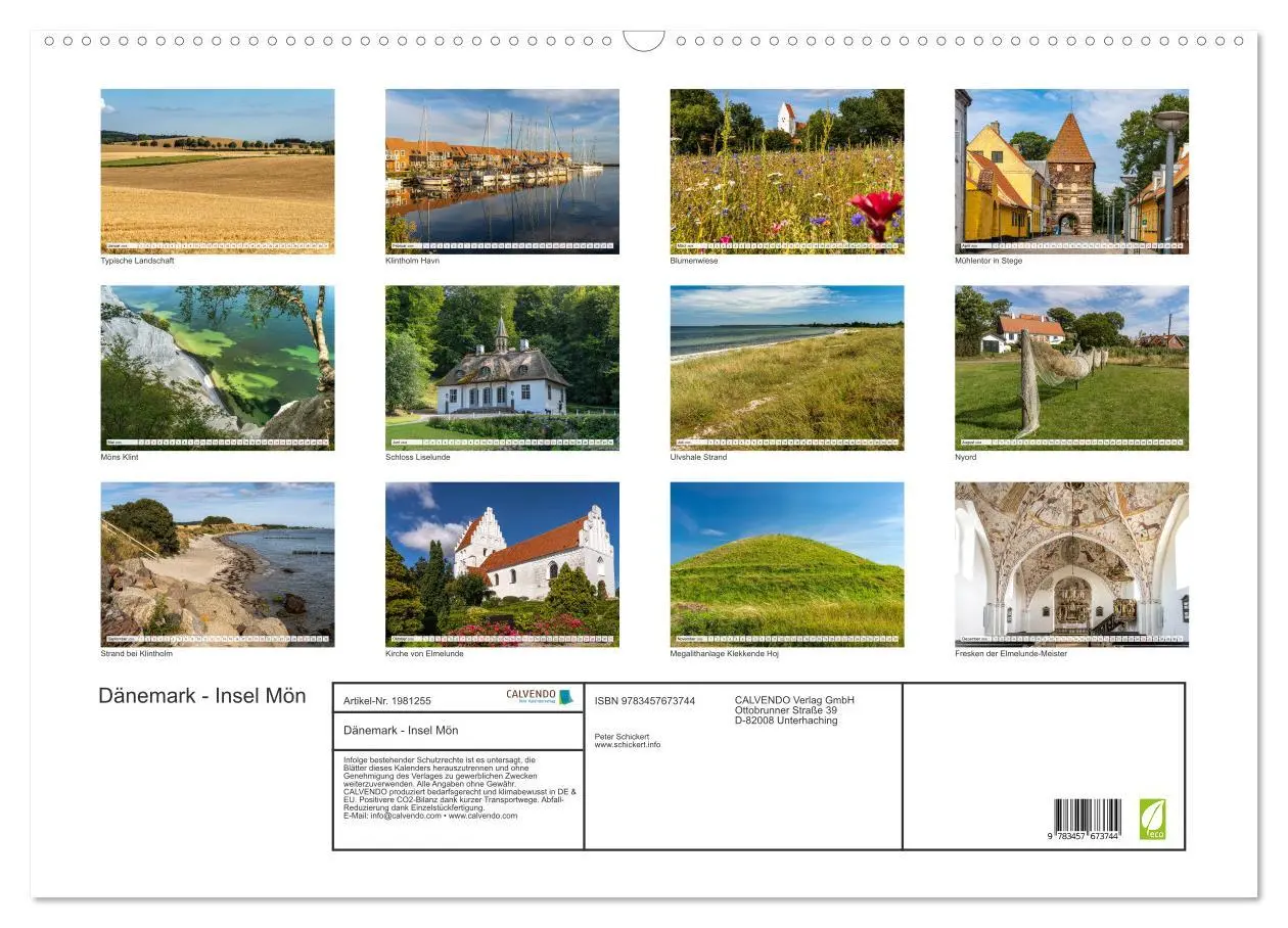 Bild: 9783457673744 | Dänemark - Insel Mön (Wandkalender 2026 DIN A2 quer), CALVENDO...