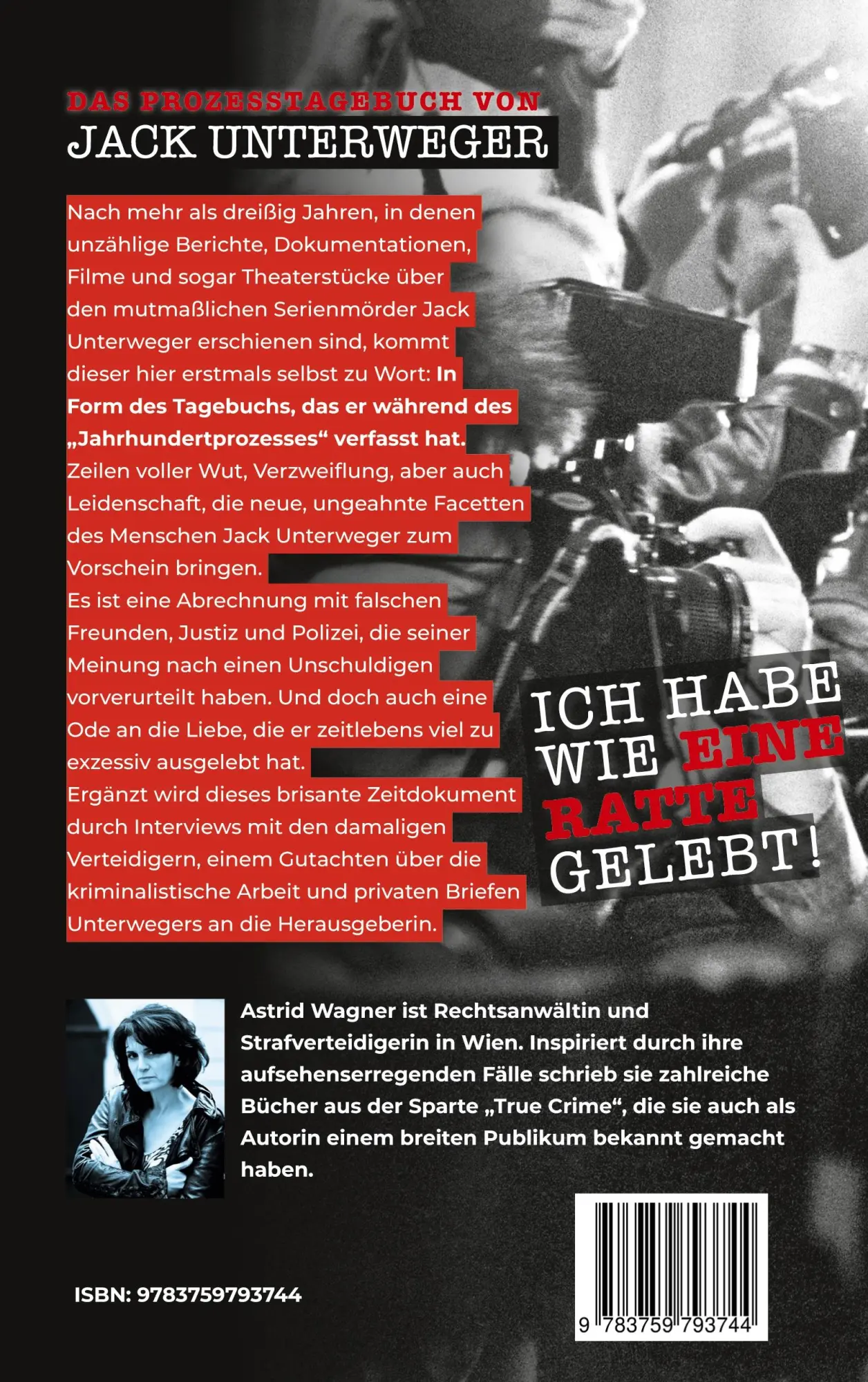 Rückseite: 9783759793744 | Das Prozesstagebuch von Jack Unterweger | Astrid Wagner | Taschenbuch