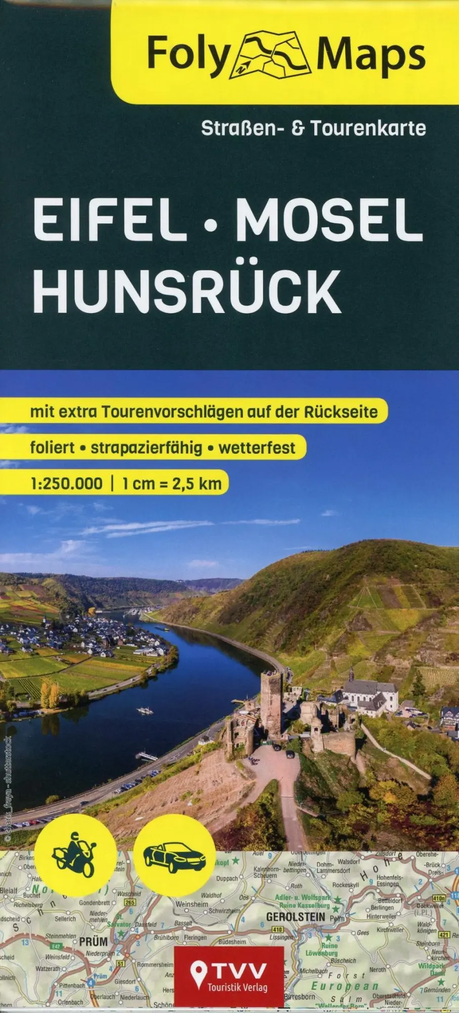 Cover: 9783937063744 | FolyMaps Eifel Mosel Hunsrück 1:250 000 | Straßen- und Tourenkarte