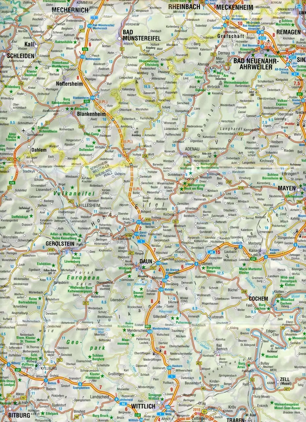 Bild: 9783937063744 | FolyMaps Eifel Mosel Hunsrück 1:250 000 | Straßen- und Tourenkarte