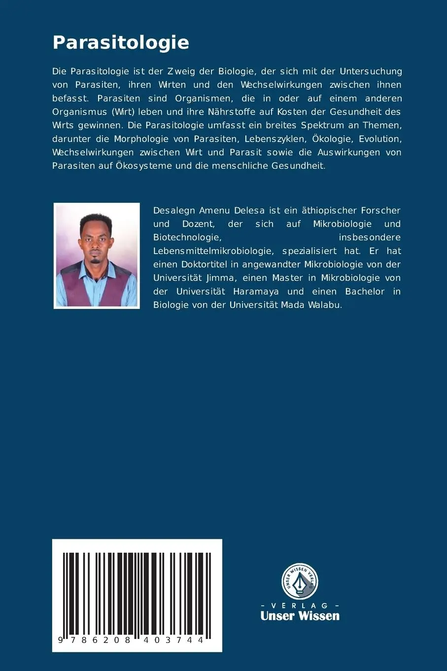 Rückseite: 9786208403744 | Parasitologie | Parasitologie Vorlesungsunterlagen | Amenu (u. a.)
