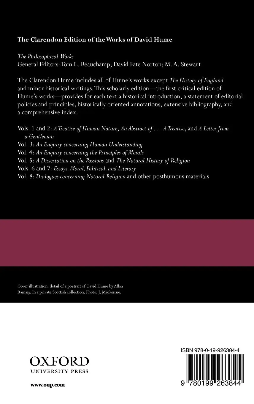 Rückseite: 9780199263844 | David Hume | A Treatise of Human Nature Volume 2: Editorial Material