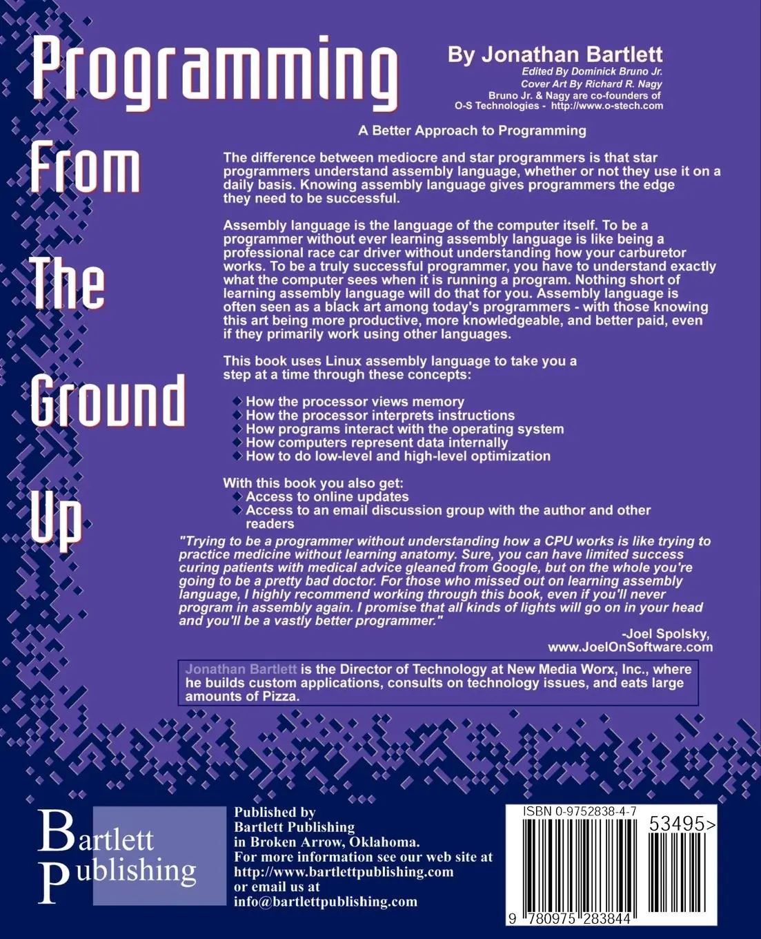 Rückseite: 9780975283844 | Programming from the Ground Up | Jonathan Bartlett | Taschenbuch