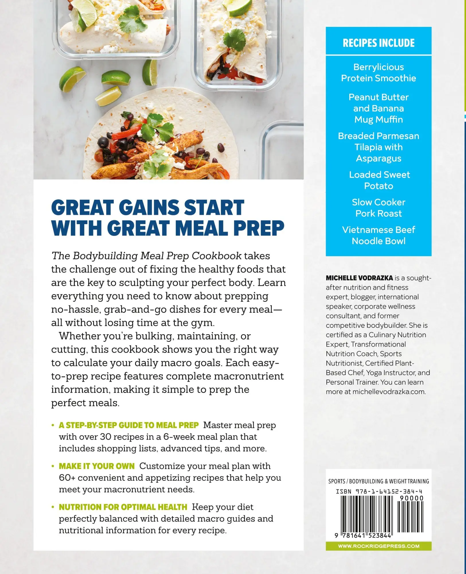 Rückseite: 9781641523844 | The Bodybuilding Meal Prep Cookbook | Michelle Vodrazka | Taschenbuch