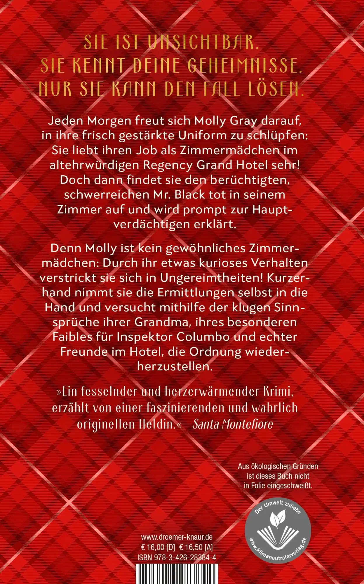 Rückseite: 9783426283844 | The Maid | Nita Prose | Buch | Regency Grand Hotel | 368 S. | Deutsch
