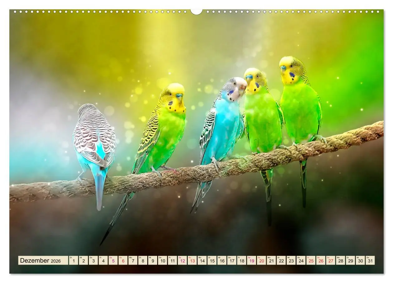 Bild: 9783457733844 | Wunderschöner Wellensittich (hochwertiger Premium Wandkalender 2026...