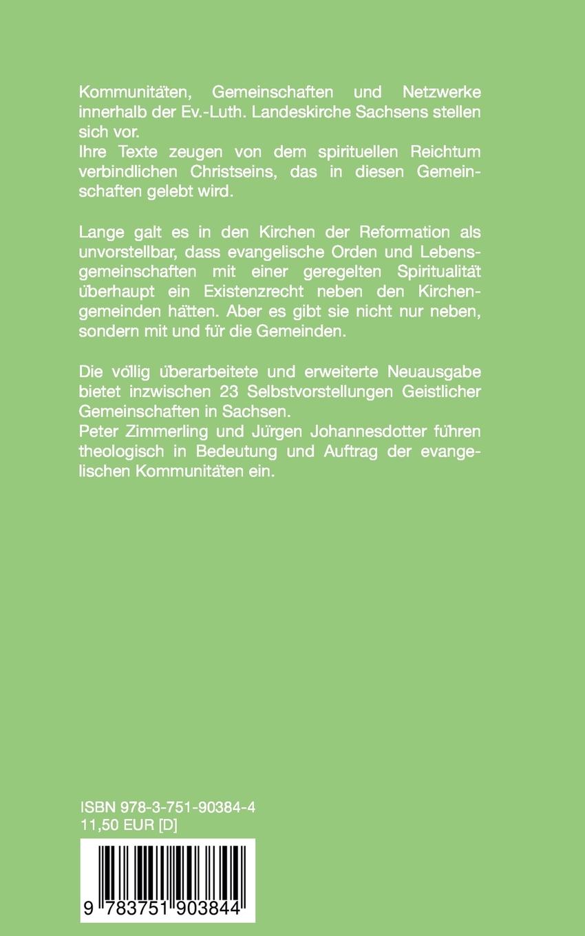 Rückseite: 9783751903844 | Geistliche Gemeinschaften in Sachsen | Johannes Berthold (u. a.)