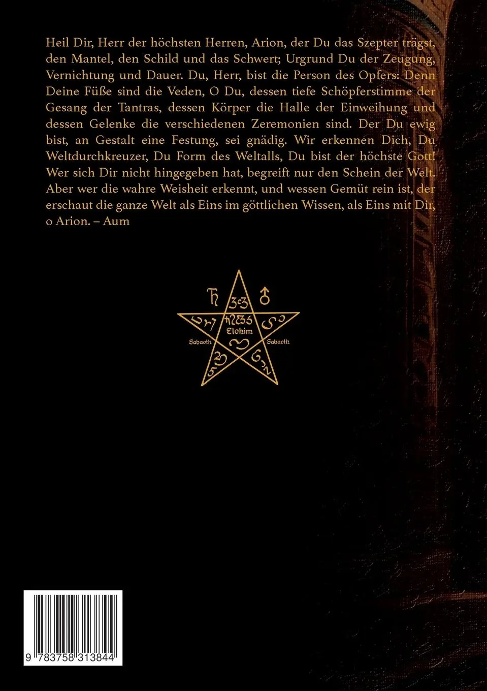 Rückseite: 9783758313844 | Die Prophezeiung des Arion | Johannes H. vom Hohenstätten | Buch
