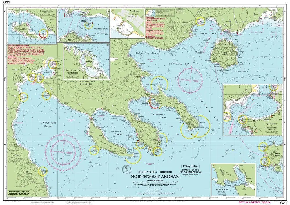 Bild: 9781846233944 | G21 Northwest Aegean Sea | Imray G Series | (Land-)Karte | Englisch