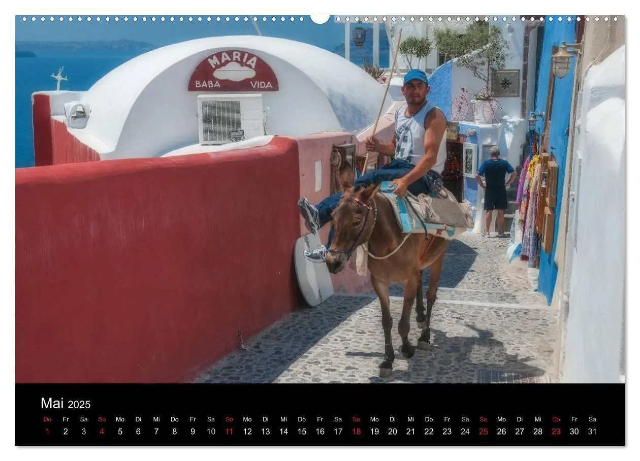 Bild: 9783435563944 | Zauberhaftes Santorin (Wandkalender 2025 DIN A2 quer), CALVENDO...