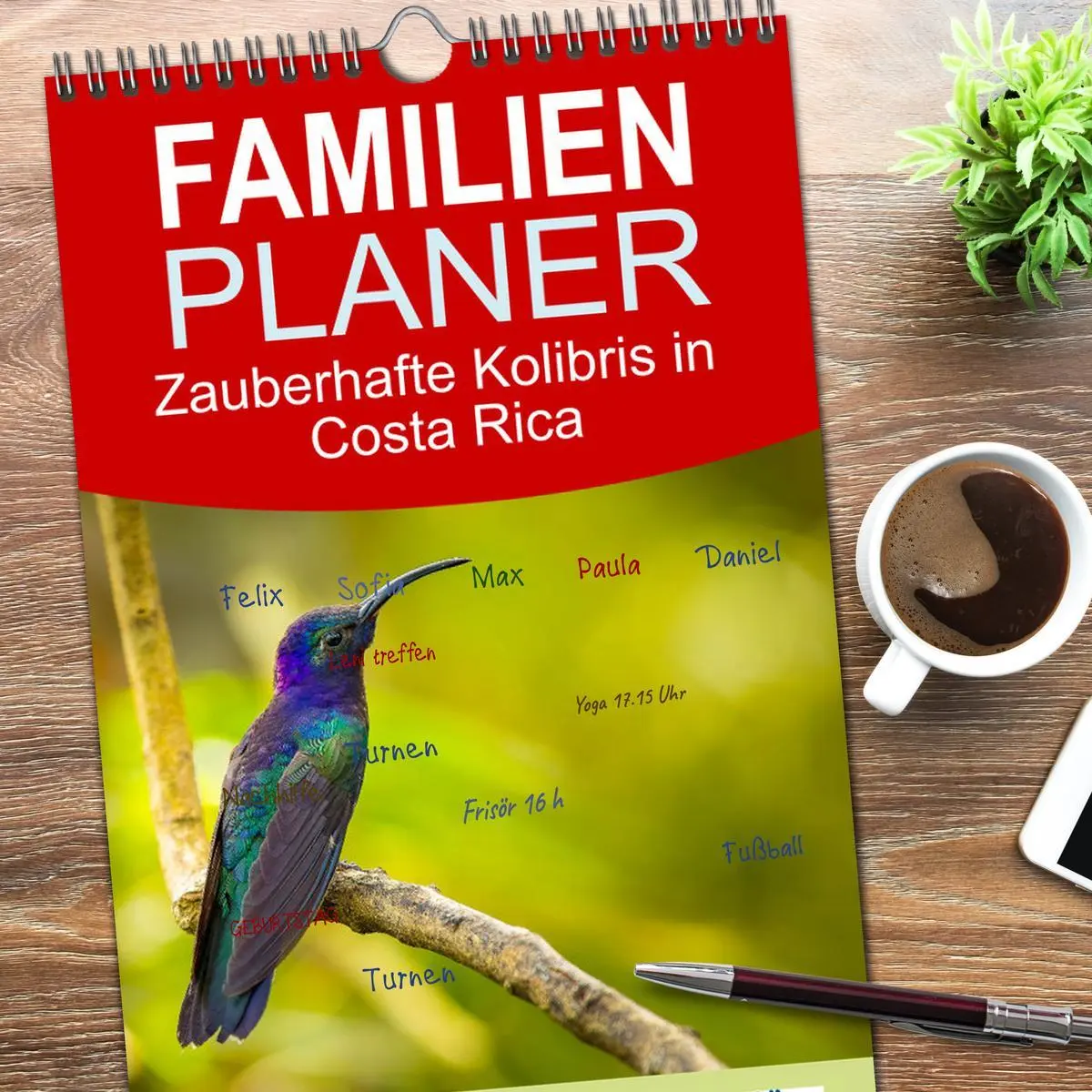 Bild: 9783516503944 | Familienplaner 2026 - Zauberhafte Kolibris in Costa Rica mit 5...
