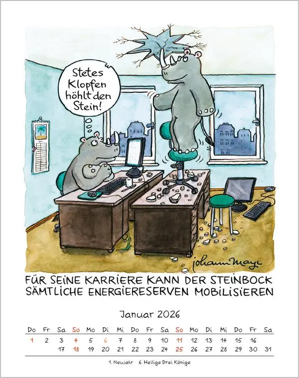 Bild: 9783731883944 | Steinbock 2026 | Verlag Korsch | Kalender | Spiralbindung | 13 S.