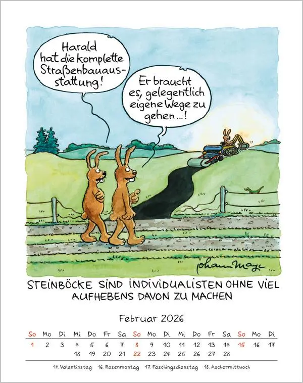 Bild: 9783731883944 | Steinbock 2026 | Verlag Korsch | Kalender | Spiralbindung | 13 S.