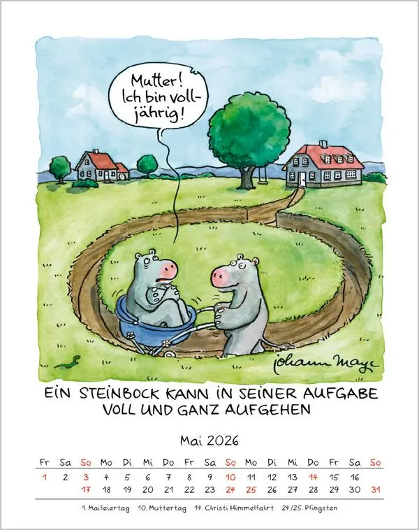 Bild: 9783731883944 | Steinbock 2026 | Verlag Korsch | Kalender | Spiralbindung | 13 S.