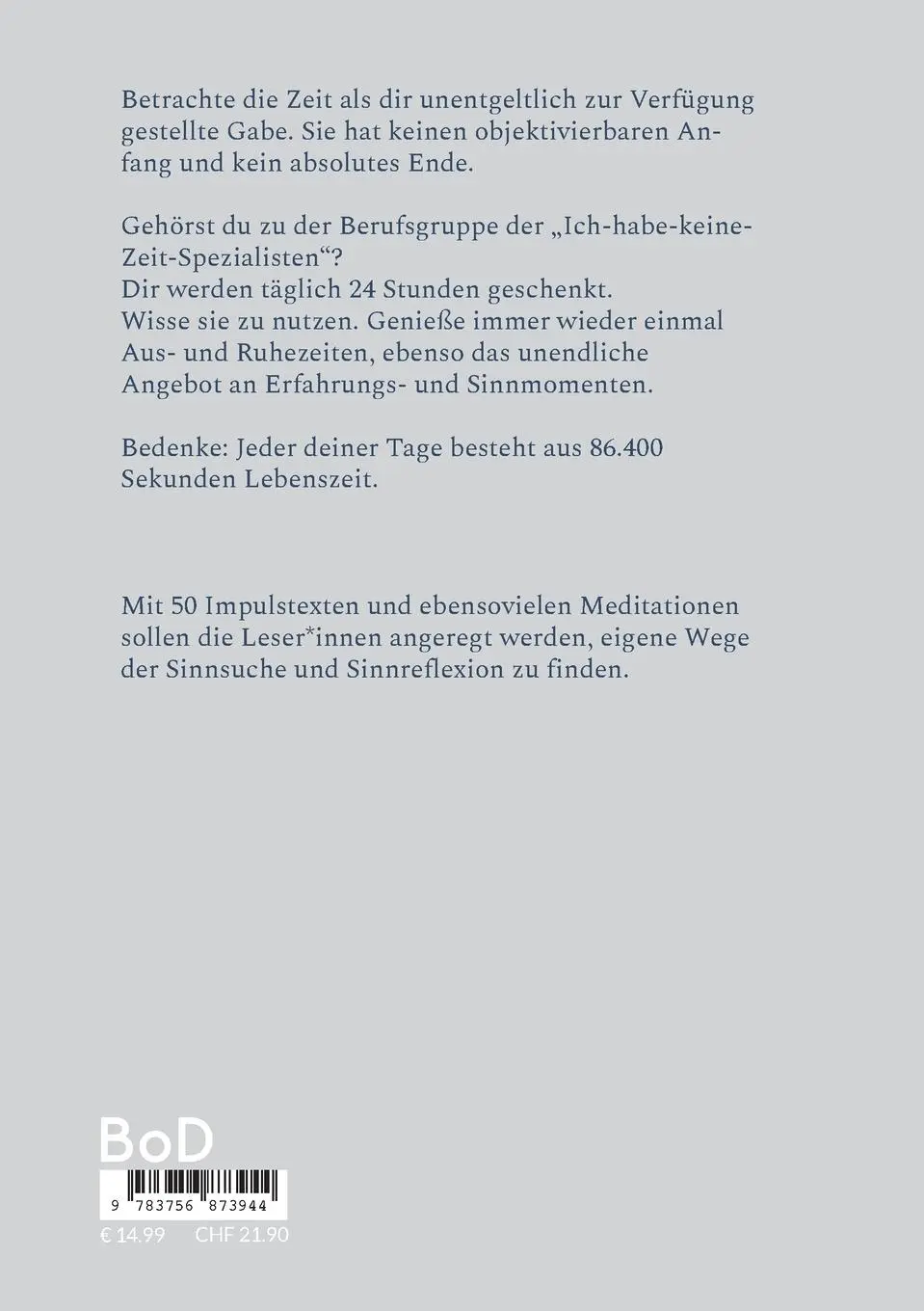 Rückseite: 9783756873944 | Anweisungen zum Sinn | Walter Machtemes | Taschenbuch | 284 S. | 2022