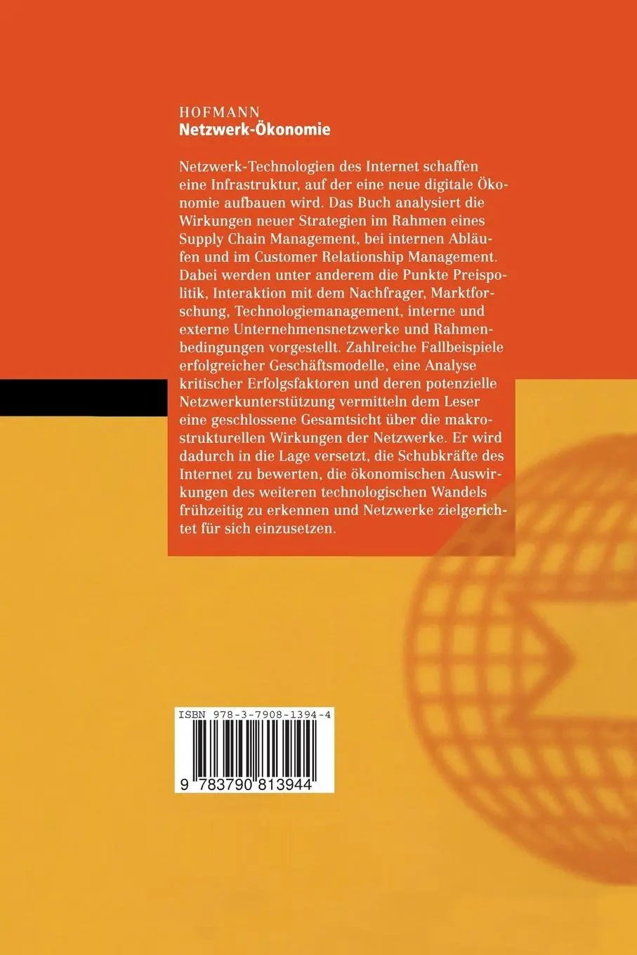 Rückseite: 9783790813944 | Netzwerk-Ökonomie | Ulrich Hofmann | Taschenbuch | Physica-Lehrbuch