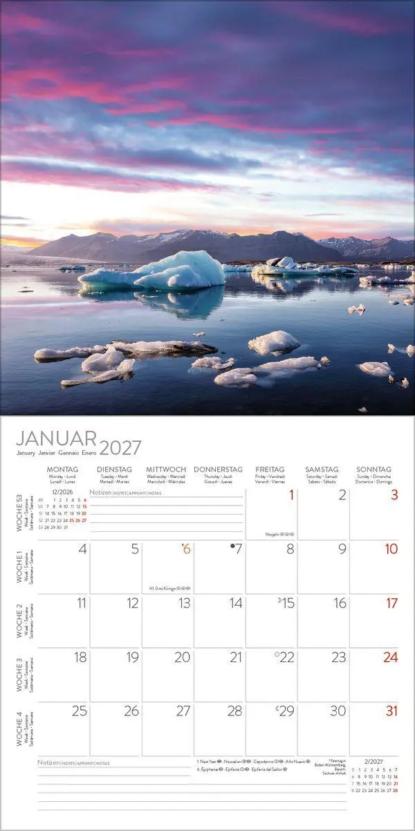 Bild: 9783819303944 | Sunsets 2027 | Verlag Korsch | Kalender | 13 S. | Deutsch | 2027