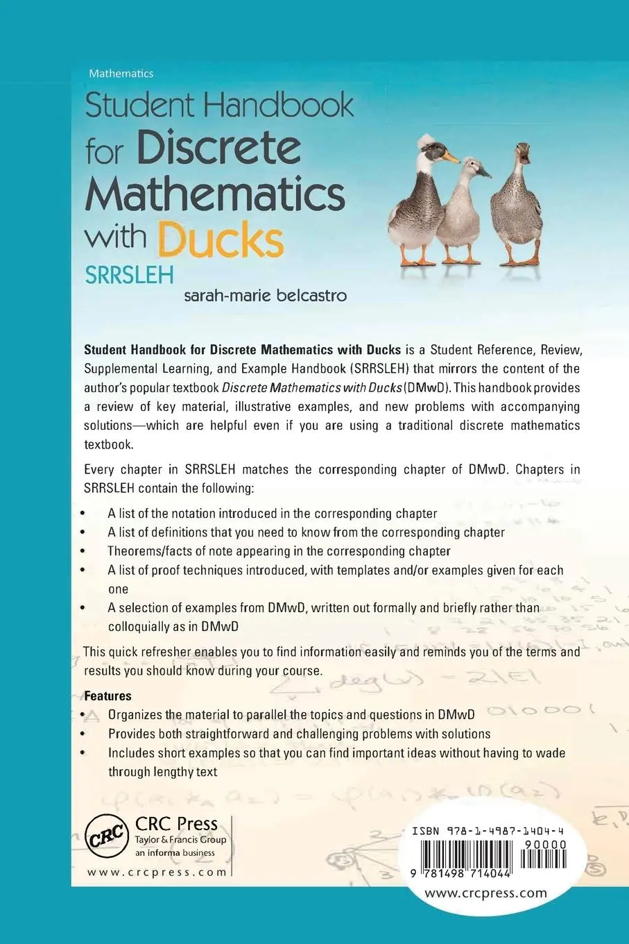 Rückseite: 9781498714044 | Student Handbook for Discrete Mathematics with Ducks | SRRSLEH | Buch