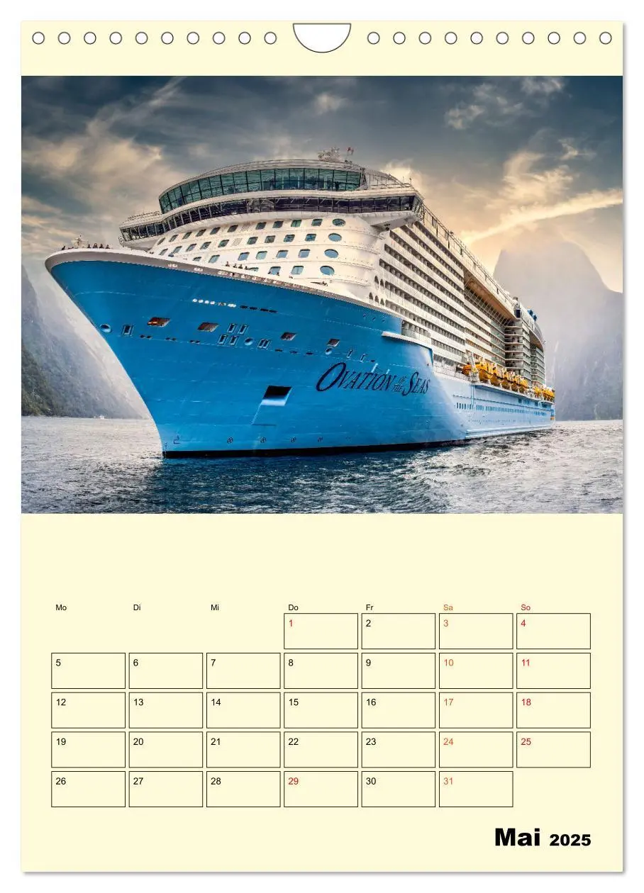 Bild: 9783435904044 | Kreuzfahrtschiffe - die Welt ist dein Ziel (Wandkalender 2025 DIN...