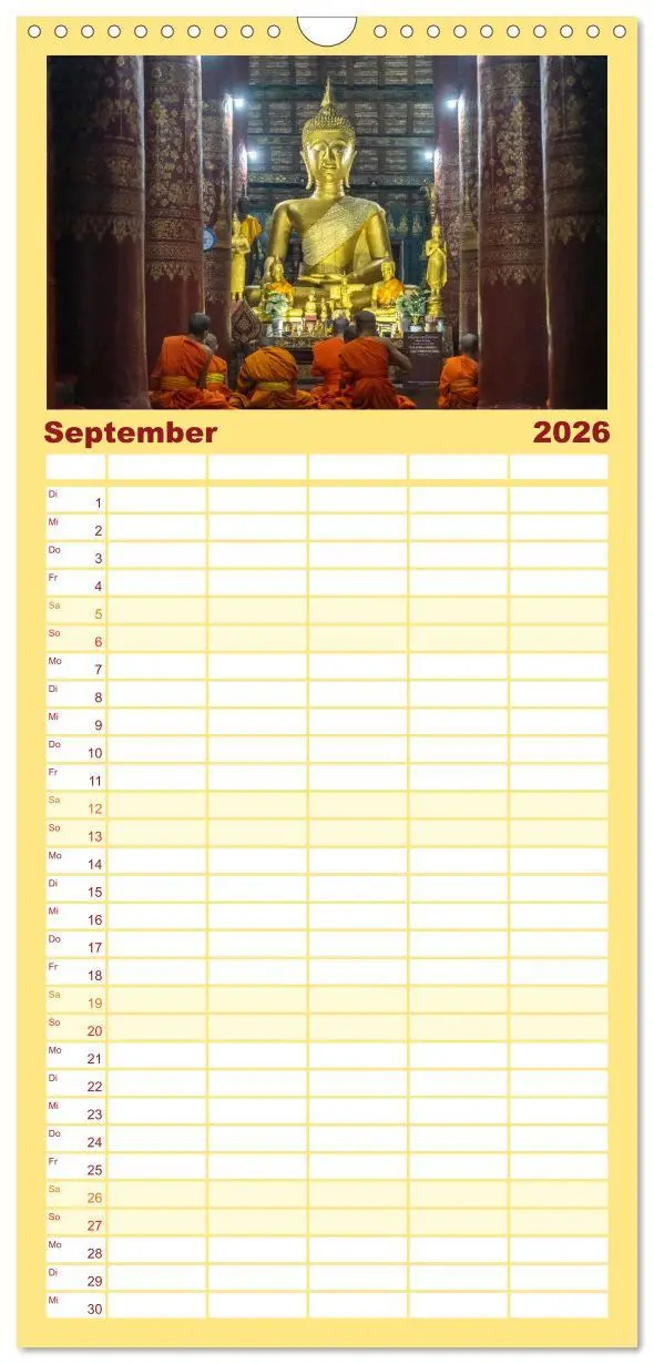 Bild: 9783516494044 | Familienplaner 2026 - Siddhartha Gautama - Buddha mit 5 Spalten...