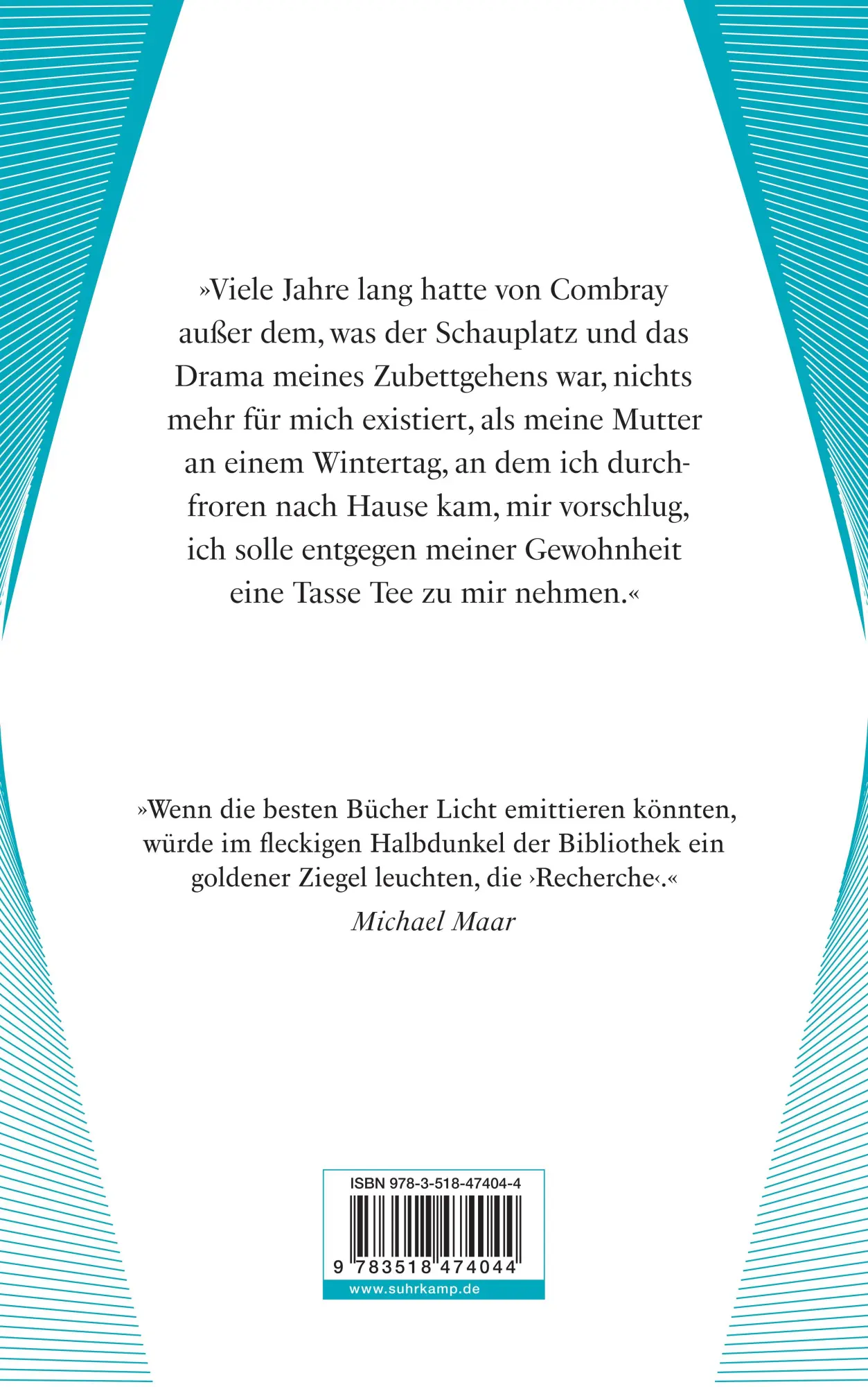 Rückseite: 9783518474044 | Werke. Frankfurter Ausgabe | Marcel Proust | Taschenbuch | 720 S.