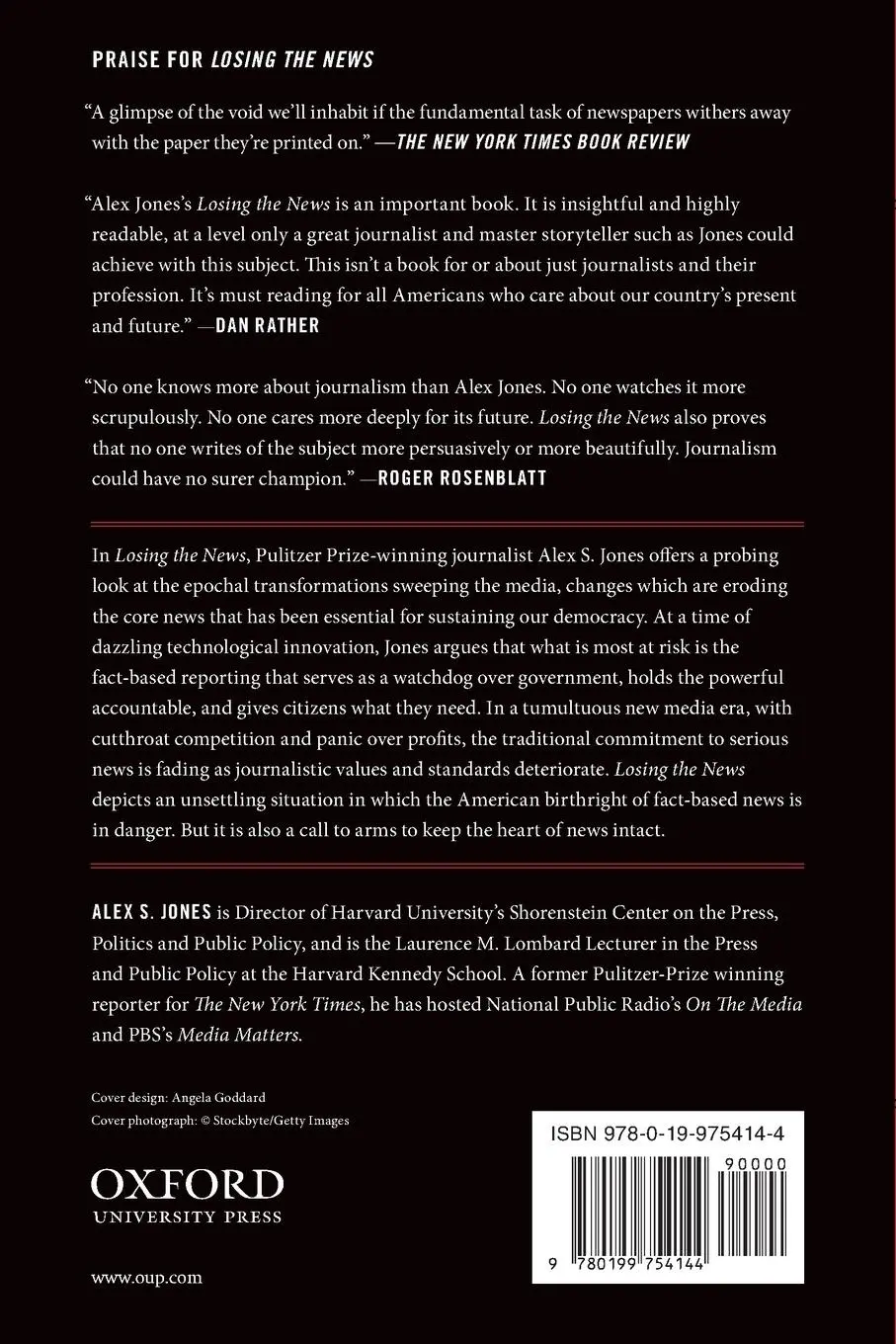 Rückseite: 9780199754144 | Losing the News | Alex S Jones | Taschenbuch | Kartoniert / Broschiert
