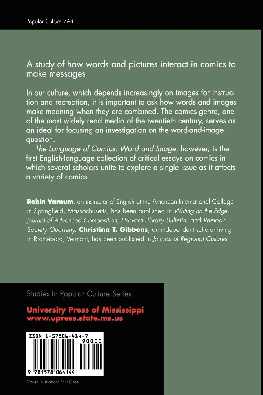 Rückseite: 9781578064144 | The Language of Comics | Word and Image | Robin Varnum (u. a.) | Buch