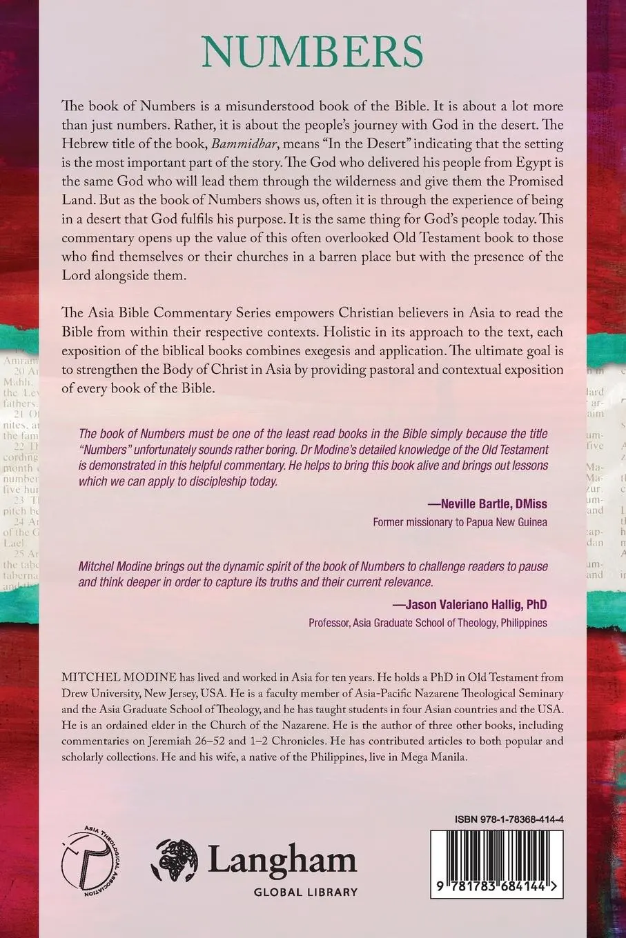 Rückseite: 9781783684144 | Numbers | A Pastoral and Contextual Commentary | Mitchel Modine | Buch