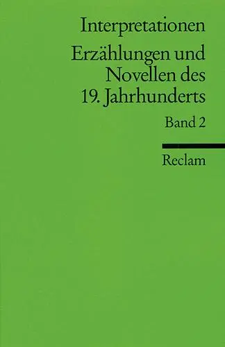 Cover: 9783150084144 | Interpretationen: Erzählungen und Novellen II des 19. Jahrhunderts