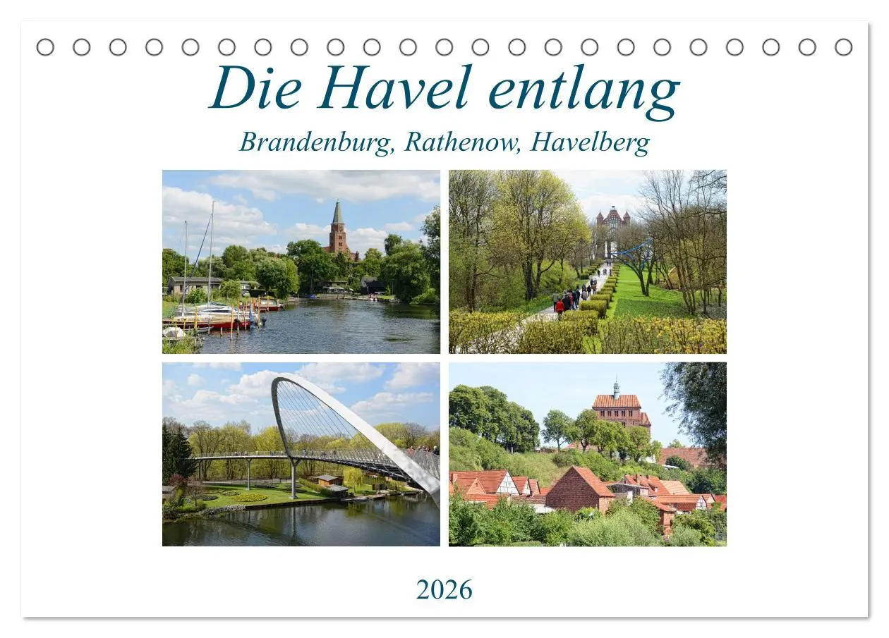 Cover: 9783457914144 | Die Havel entlang - Brandenburg, Rathenow, Havelberg (Tischkalender...