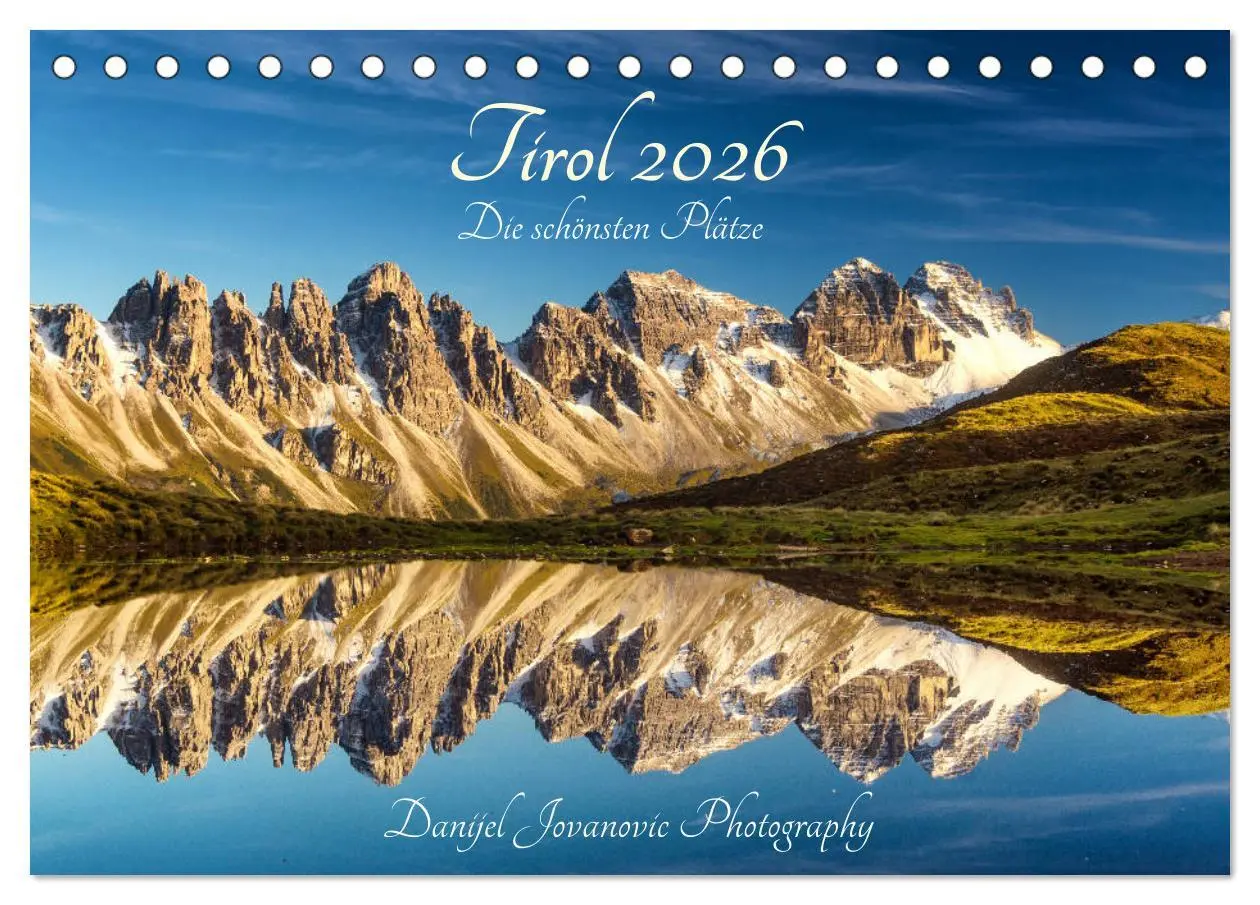 Cover: 9783457834244 | Tirol 2026 - die schönsten Plätze (Tischkalender 2026 DIN A5 quer),...