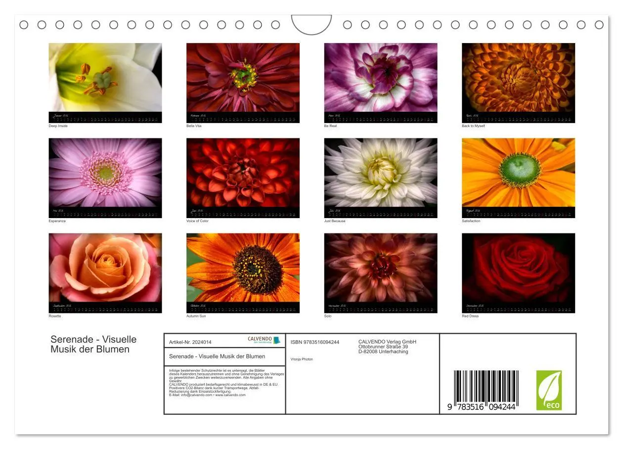 Bild: 9783516094244 | Serenade - Visuelle Musik der Blumen (Wandkalender 2026 DIN A4...