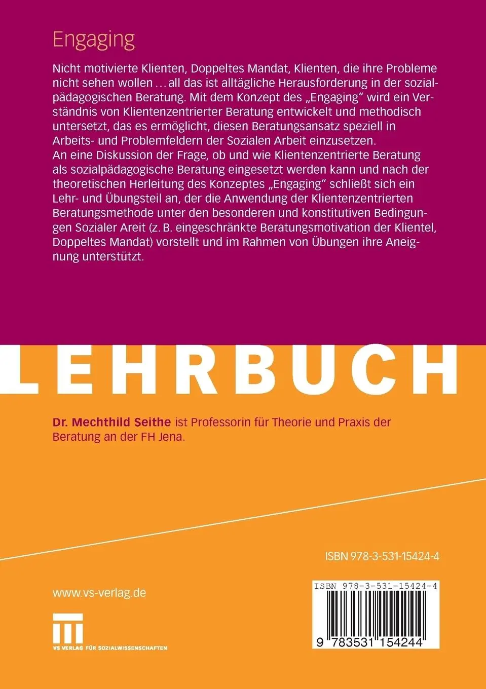 Rückseite: 9783531154244 | Engaging | Mechthild Seithe | Taschenbuch | 144 S. | Deutsch | 2008