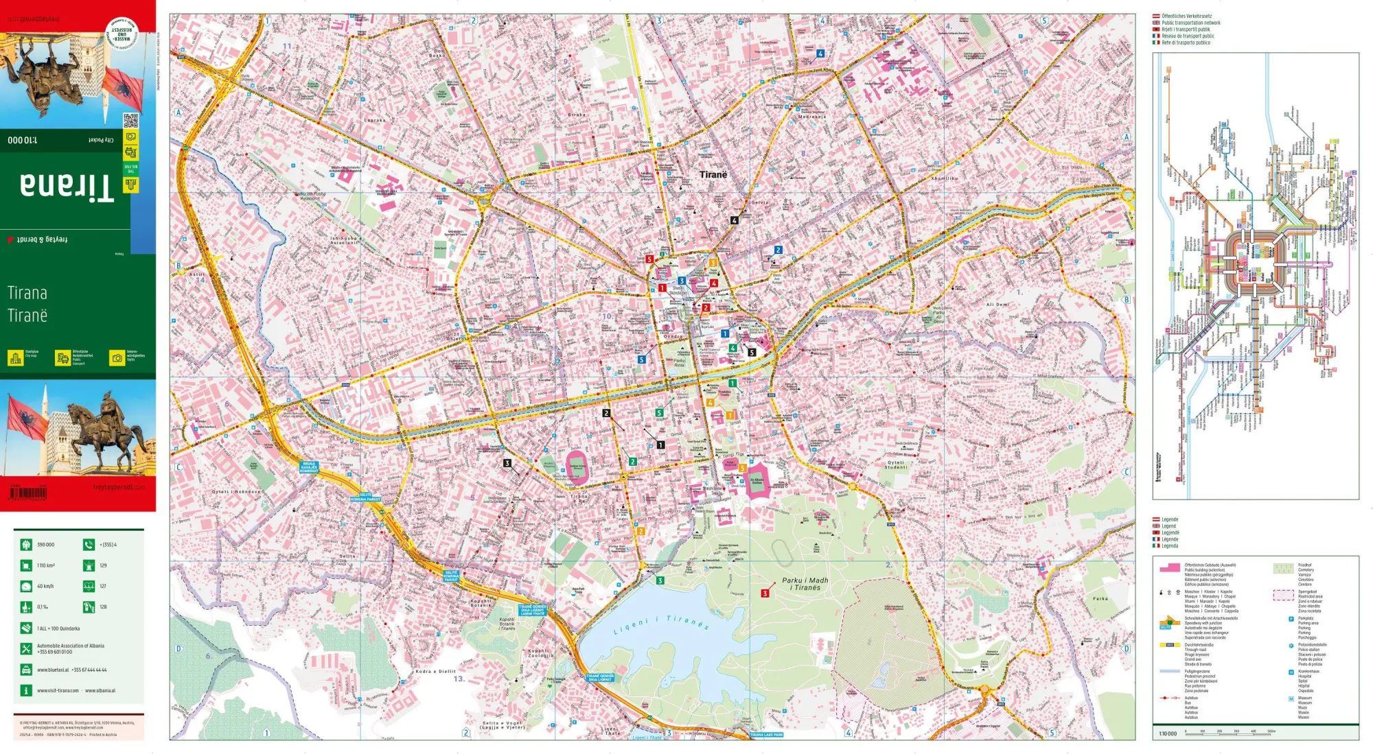 Bild: 9783707924244 | freytag &amp; berndt Innenstadtplan Tirana 1:10.000 | Freytag &amp; Berndt