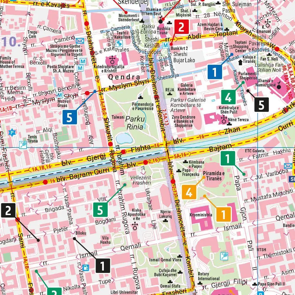 Bild: 9783707924244 | freytag &amp; berndt Innenstadtplan Tirana 1:10.000 | Freytag &amp; Berndt