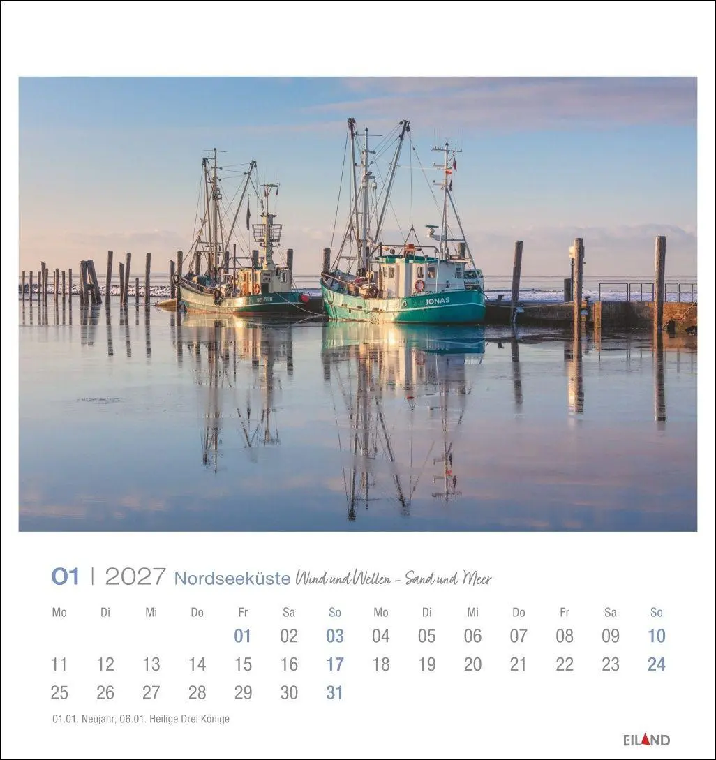 Bild: 9783964024244 | Nordseeküste Postkartenkalender 2027 - Wind und Wellen - Sand und Meer