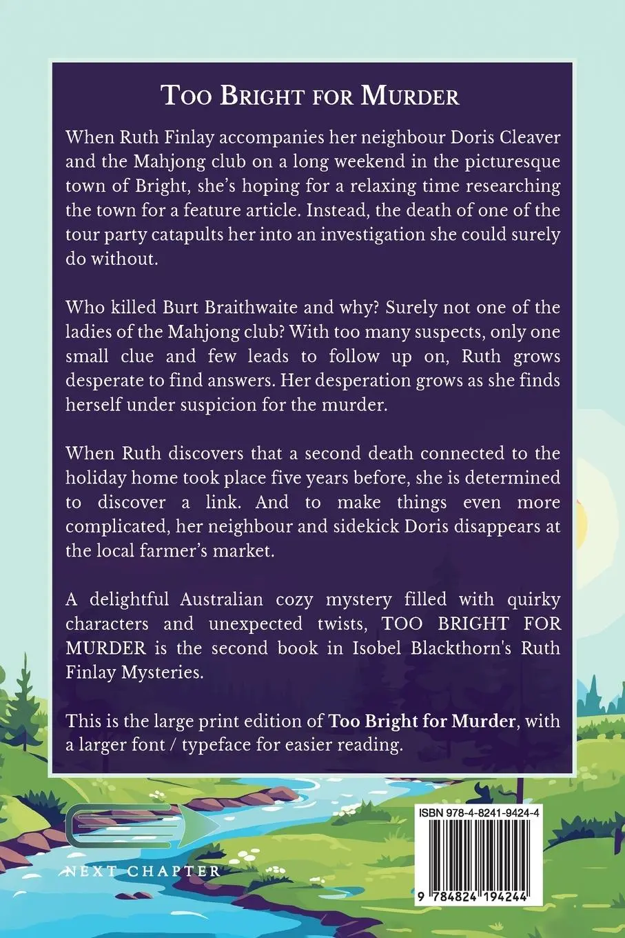 Rückseite: 9784824194244 | Too Bright for Murder | Isobel Blackthorn | Taschenbuch | Englisch