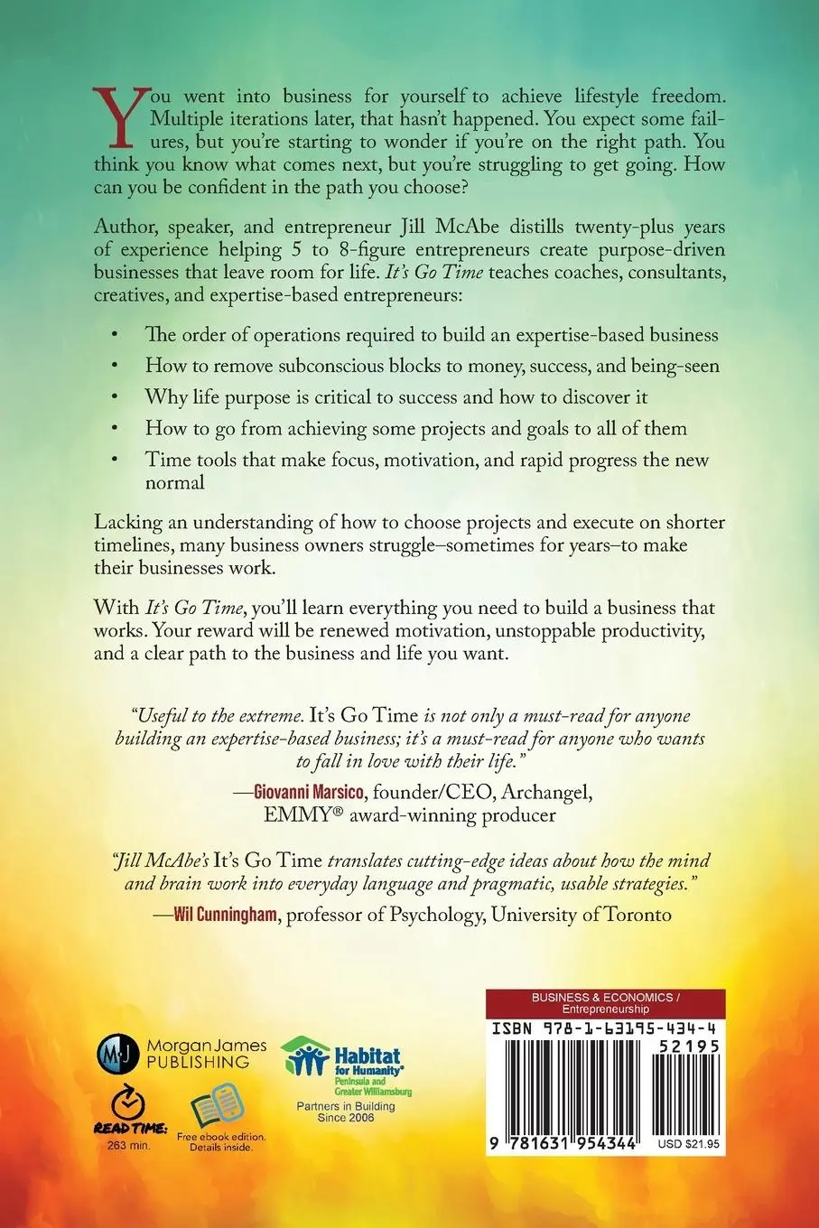 Rückseite: 9781631954344 | It's Go Time | Build the Business and Life You Really Want | McAbe