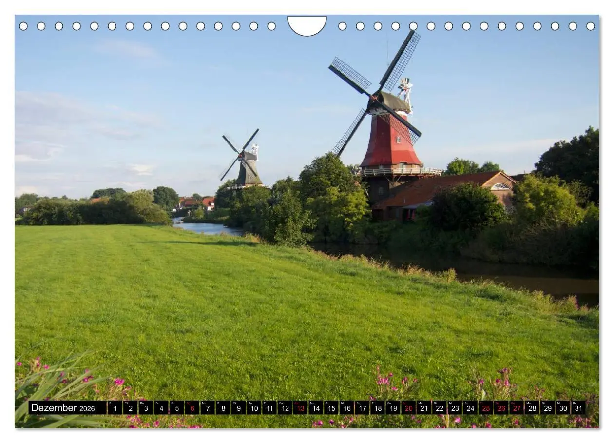 Bild: 9783516224344 | Windmühlen in Europa (Wandkalender 2026 DIN A4 quer), CALVENDO...