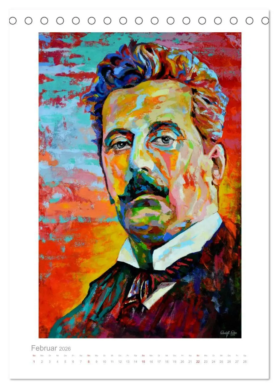 Bild: 9783516464344 | PopArt Bilder berühmter Komponisten (Tischkalender 2026 DIN A5...