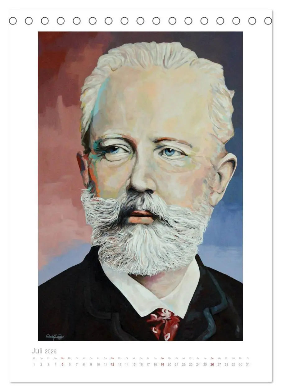 Bild: 9783516464344 | PopArt Bilder berühmter Komponisten (Tischkalender 2026 DIN A5...