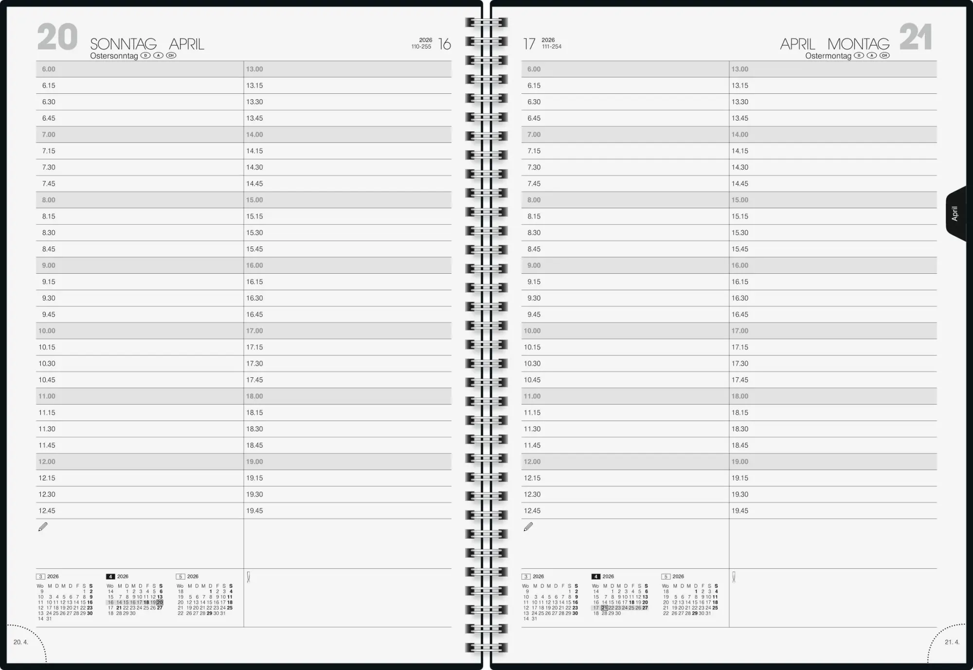 Bild: 4061947144444 | BRUNNEN 1078765906 Buchkalender Mod. 787 2026 A4, Kunststoff, schwarz