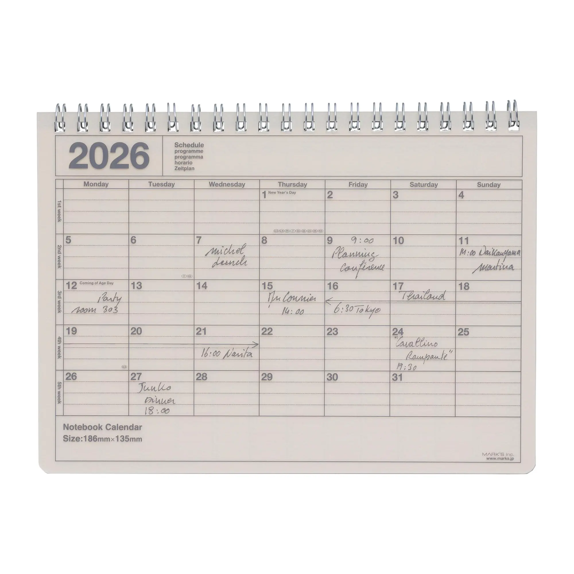 Cover: 4550045144444 | MARK'S 2026 Tischkalender, S // Ivory | MARK'S Inc. | Kalender | 2026