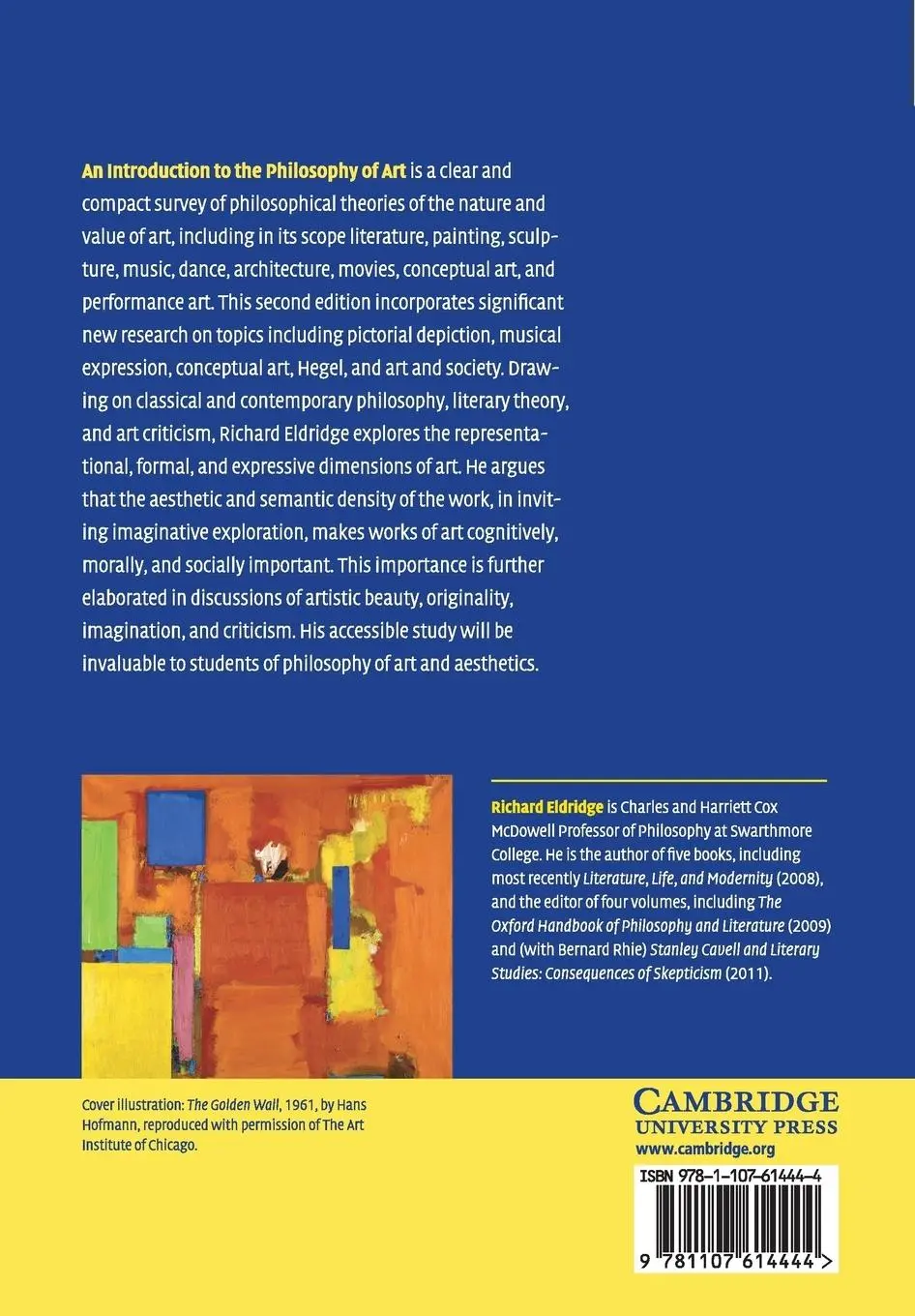 Rückseite: 9781107614444 | An Introduction to the Philosophy of Art | Richard Eldridge | Buch