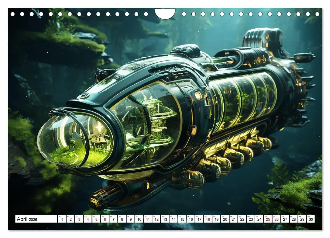 Bild: 9783457364444 | Futuristische U-Boote (Wandkalender 2026 DIN A4 quer), CALVENDO...