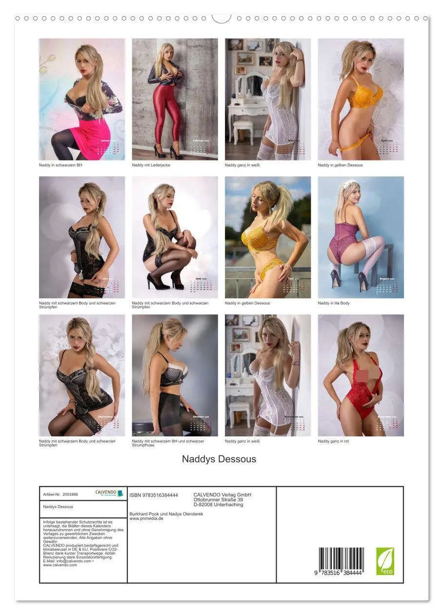 Bild: 9783516384444 | Naddys Dessous (hochwertiger Premium Wandkalender 2026 DIN A2...