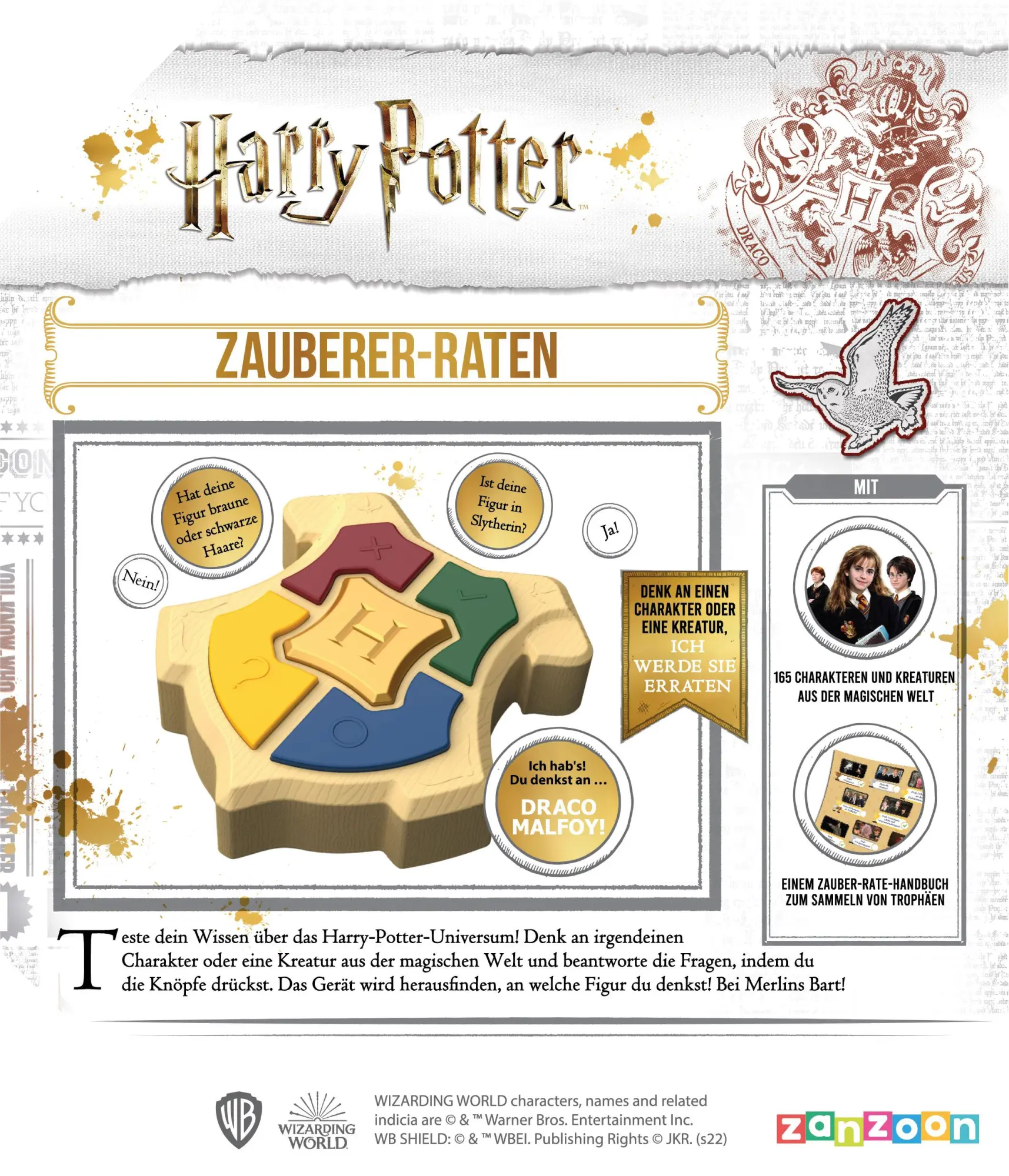 Bild: 4015566604544 | Harry Potter Zauberer-Raten | Zanzoon | Spiel | ZAND0003 | Deutsch